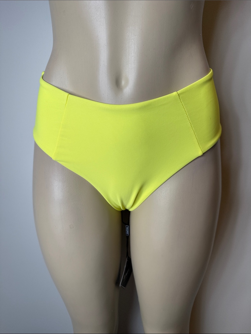 Zaful Neon Yellow High-Waist Bikini Bottom